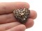 26mm Filigree Heart Antique Copper Tone Brass Locket Charm Diffuser Pendant